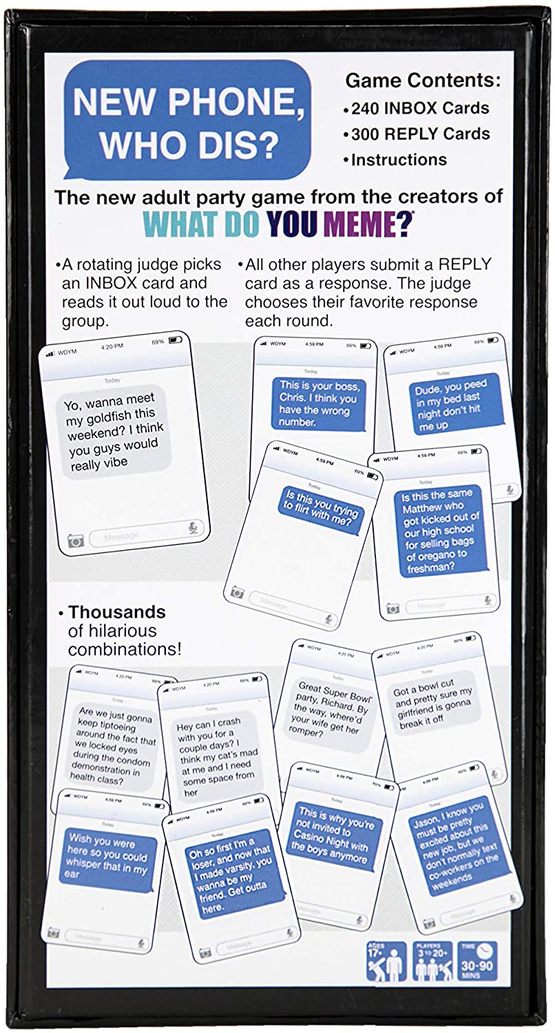 NEW PHONE, WHO DIS card game Party Game NEW PHONE, WHO DIS card game Party Game